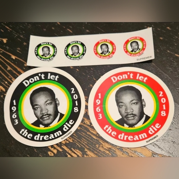 Supreme Other - Supreme MLK Sticker Set Of 3 Martin Luther King SS18 + FREE SURPRISE